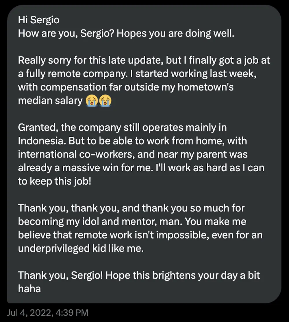 First Testimonial