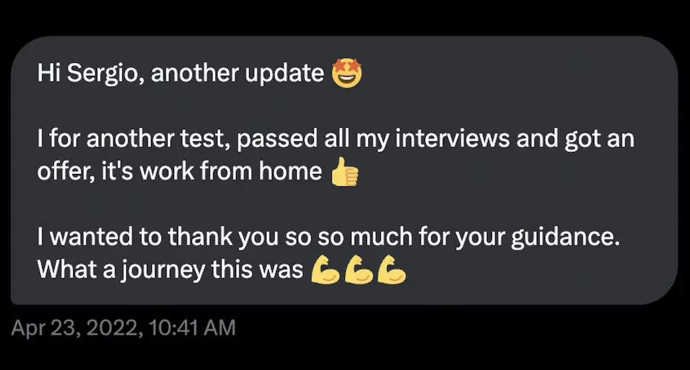 First Testimonial