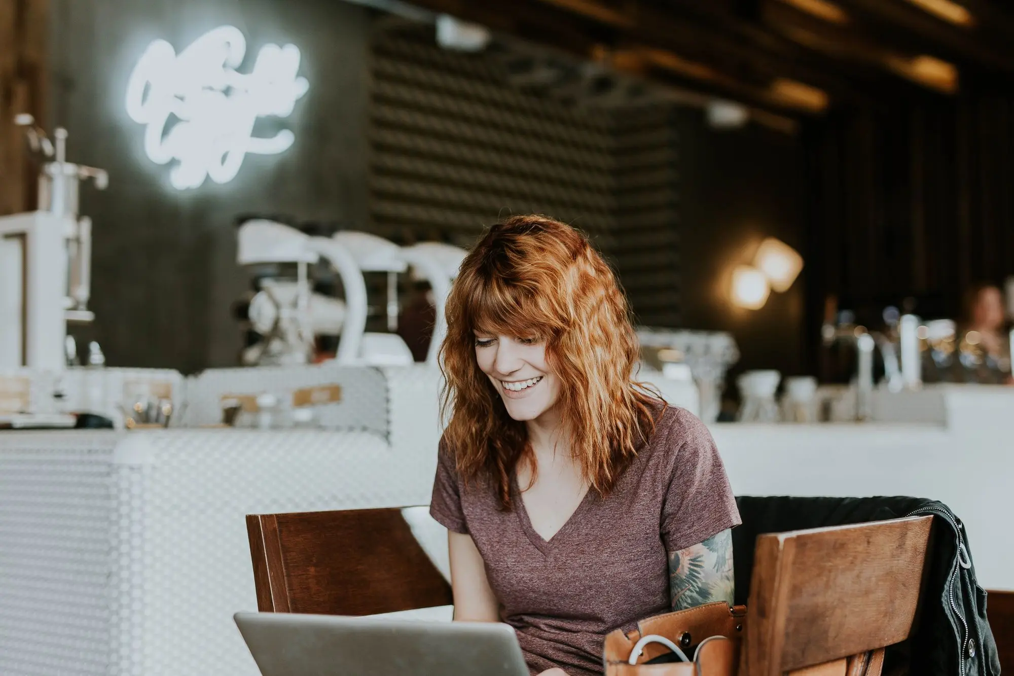 Person engaged in remote work