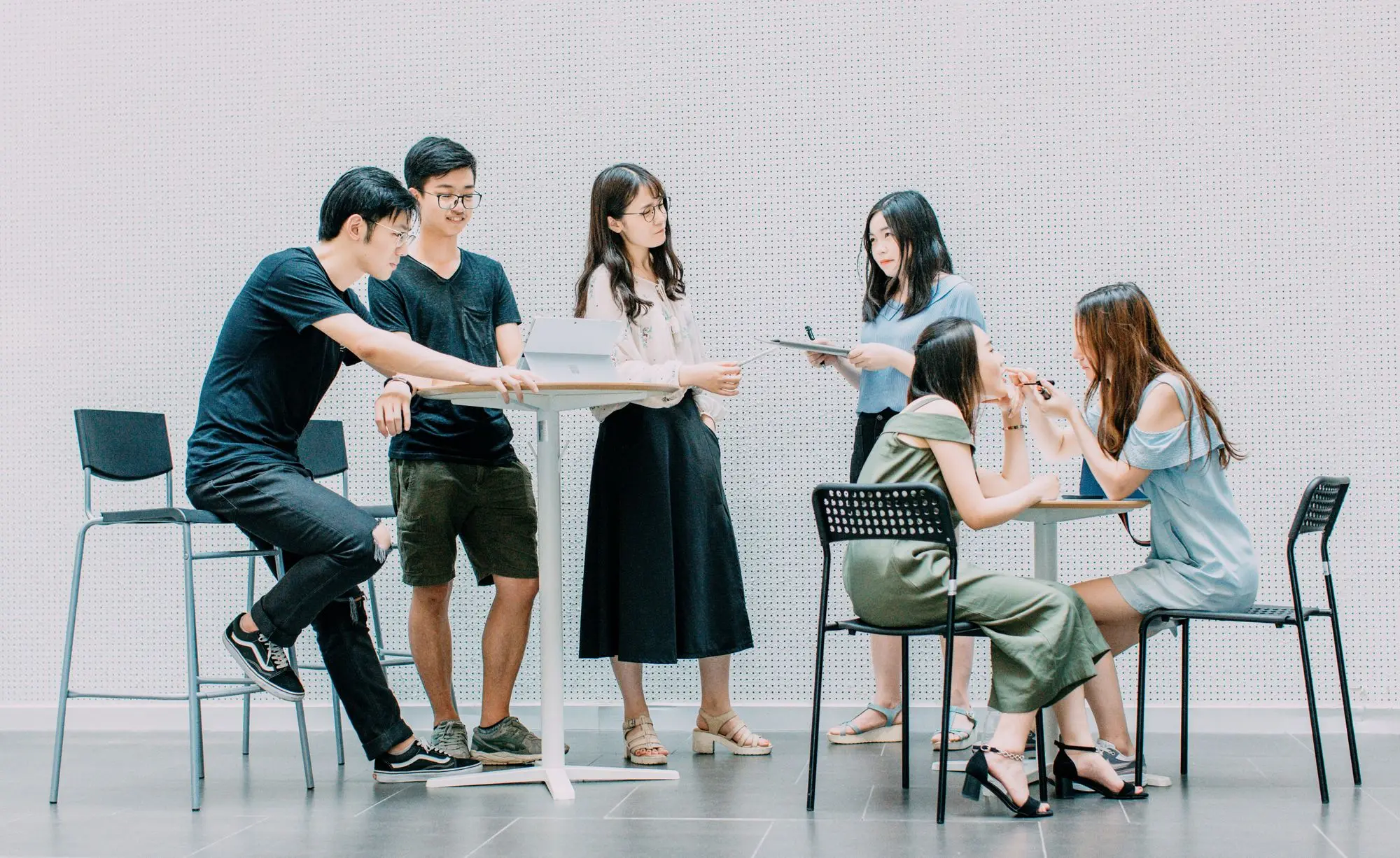 Employees meeting in an office