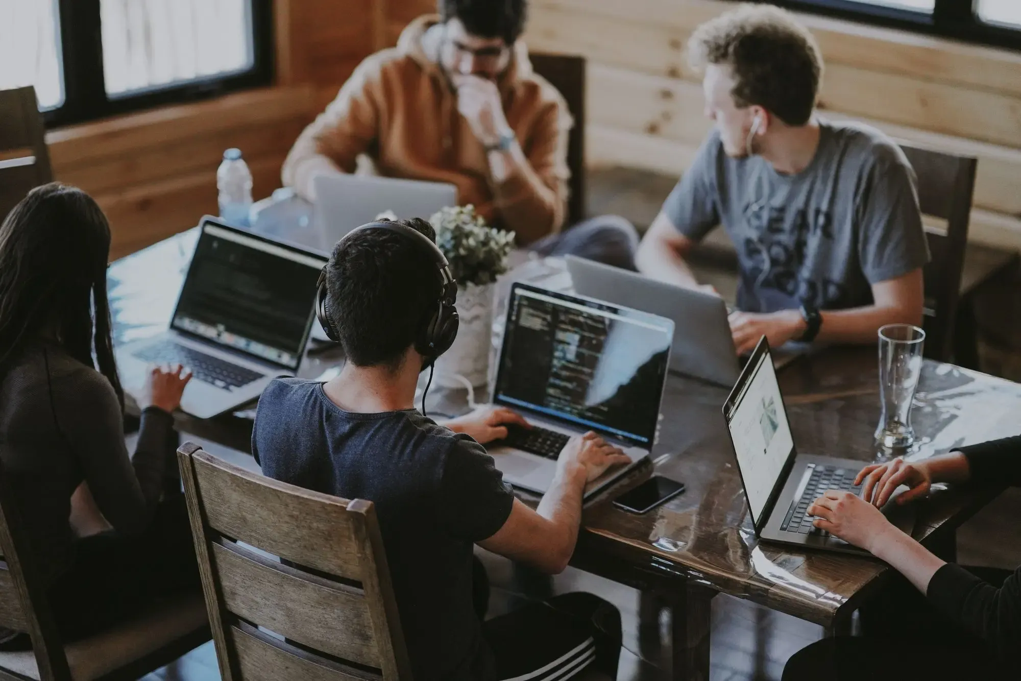 Employees working in an office