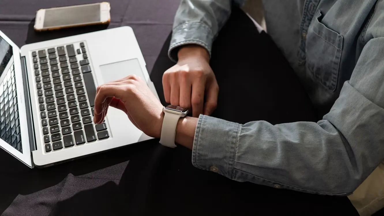 remote employee working on laptop