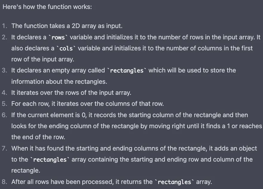 ChatGPT even explained clearly how the function works