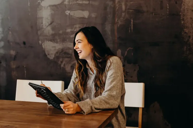 woman engaged in remote work