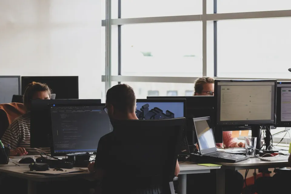 People working in an office